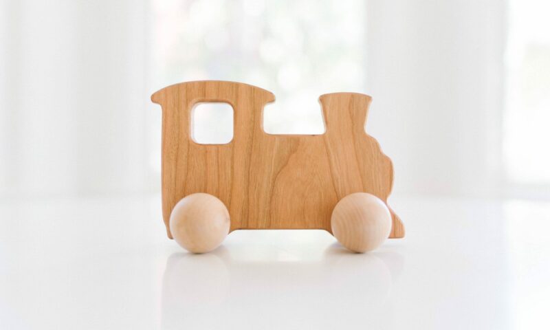 Bannor Toys Train Wooden Push Toy