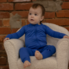 A Dream Come Blue Bamboo Viscose Rompsie