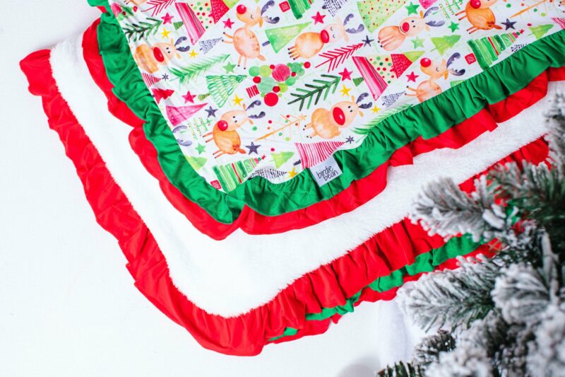 Clark Bamboo Viscose Ruffle Plush Throw Blanket from Birdie Bean