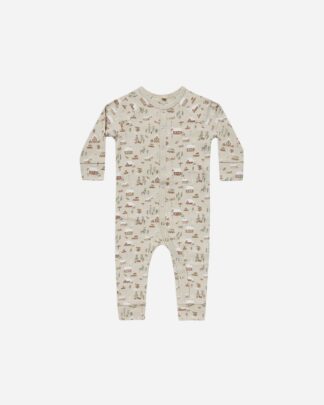 Rylee + Cru Organic Jersey Long John In North Pole