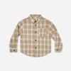 Collared Long Sleeve Shirt In Putty Plaid from Rylee + Cru