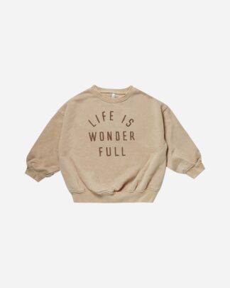 Rylee + Cru Relaxed Sweatshirt In Life Is Wonderful