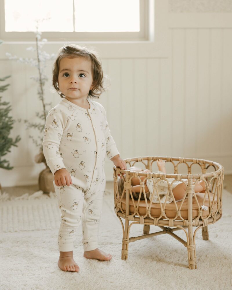 Organic Jersey Long John In Penguins from Rylee + Cru