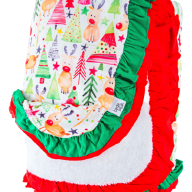 Birdie Bean Clark Bamboo Viscose Ruffle Plush Throw Blanket