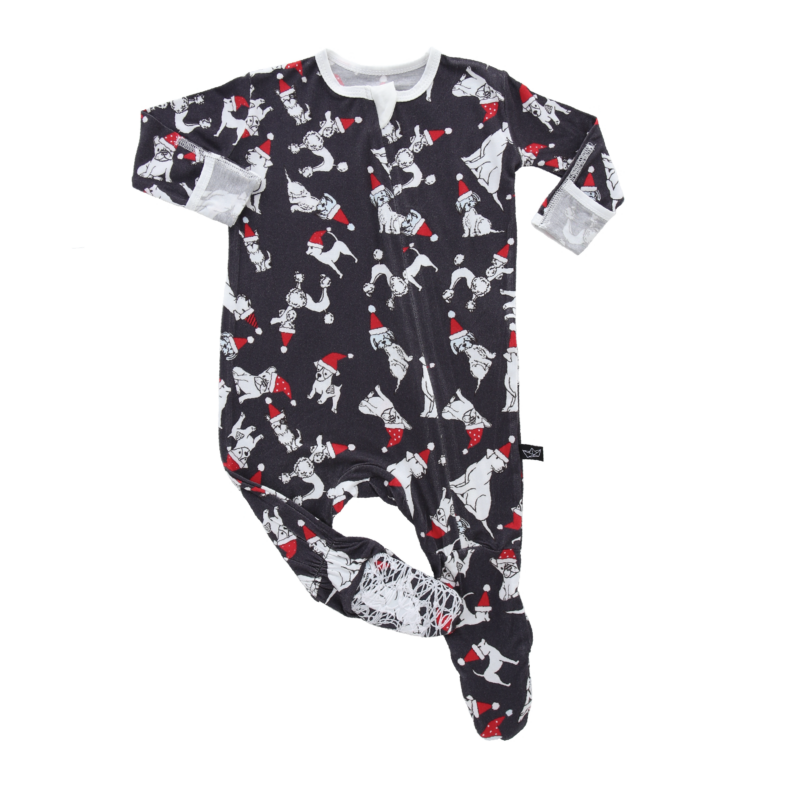 Santa Paws Bamboo Footed Sleeper from Peregrine Kidswear