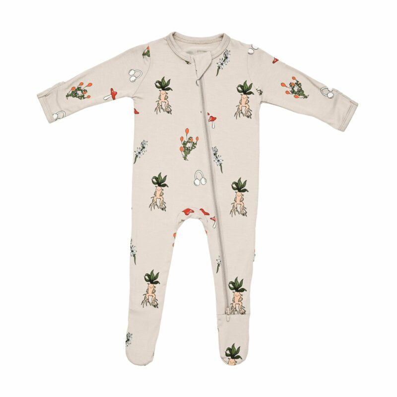 Kyte BABY Zippered Footie in Herbology