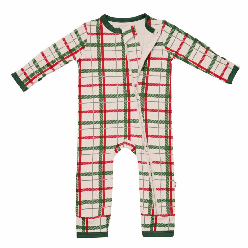 Zippered Romper in Hunter Plaid from Kyte BABY