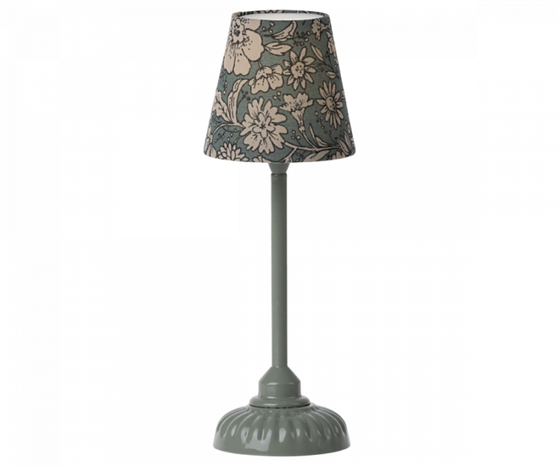 Maileg Vintage Floor Lamp in Dark Mint for Mouse