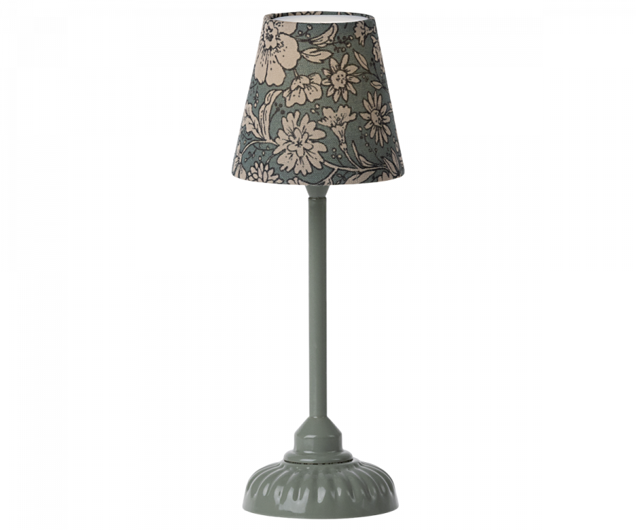 Maileg Vintage Floor Lamp in Dark Mint for Mouse