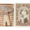 Maileg Baby Girl Mouse in Matchbox Rose