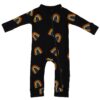 Zippered Romper in Rust Rainbow on Midnight from Kyte BABY