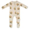 Kyte BABY Zippered Footie in Rust Rainbow on Oat