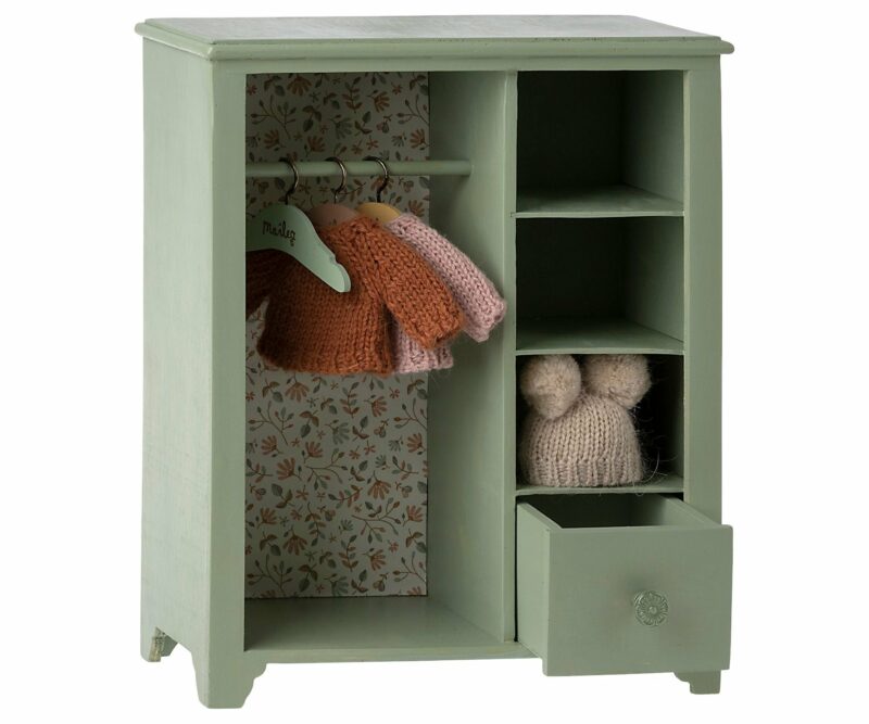 Maileg Wardrobe in Mint Green