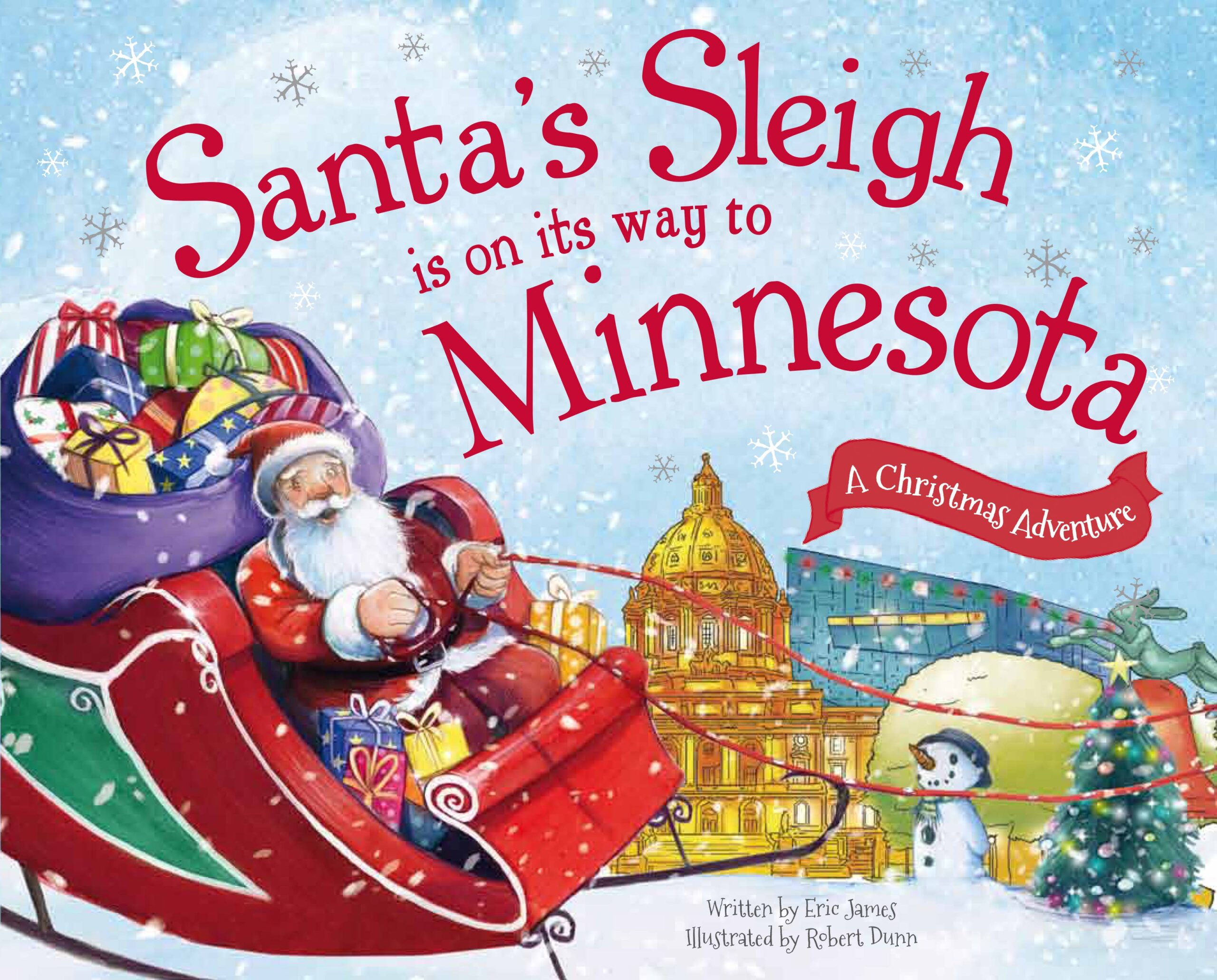 Sourcebooks Santa's Sleigh Is on Its Way to Minnesota Hardcover Book