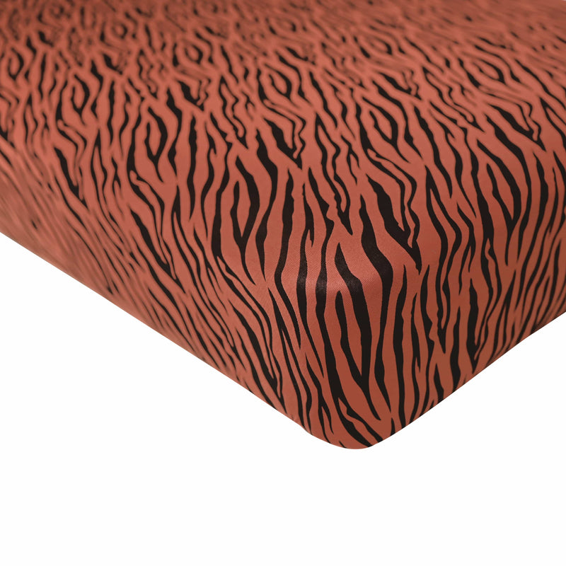 Kyte BABY Crib Sheet in Rust Tiger Blossom
