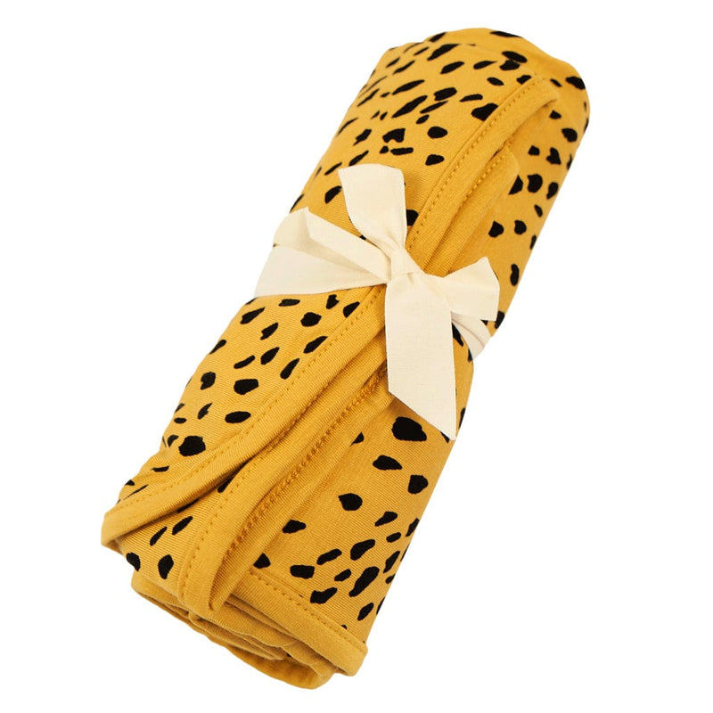 Kyte BABY Swaddle Blanket in Marigold Cheetah Blossom