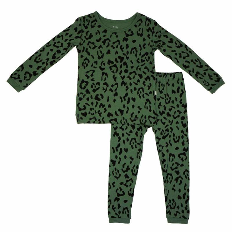 Kyte BABY Toddler Pajama Set in Hunter Leopard