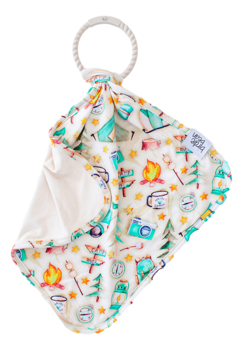 Birdie Bean Wilder Bamboo Viscose Lovey With Teething Ring