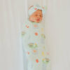 Oscar the Grouch Knit Swaddle Blanket made by Copper Pearl