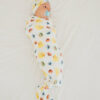 Sesame Scribbles Knit Swaddle Blanket from Copper Pearl