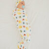 Sesame Scribbles Knit Swaddle Blanket from Copper Pearl