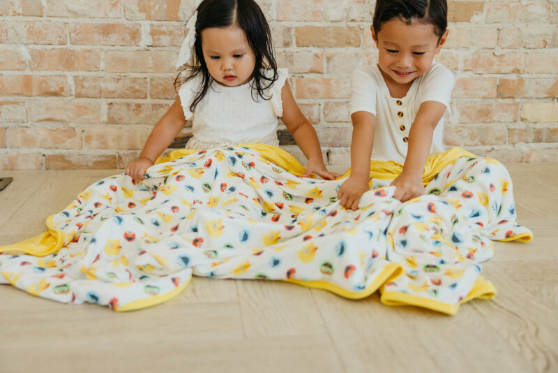 Sesame Scribbles 3-Layer Jumbo Quilt made by Copper Pearl