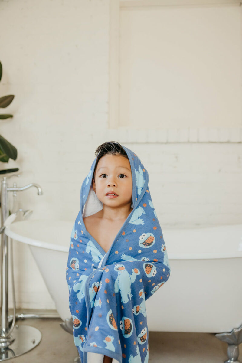 Copper Pearl Cookie Monster Hooded Towel Bathtime