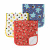 Copper Pearl Elmo Burp Cloth Set 3-Pack