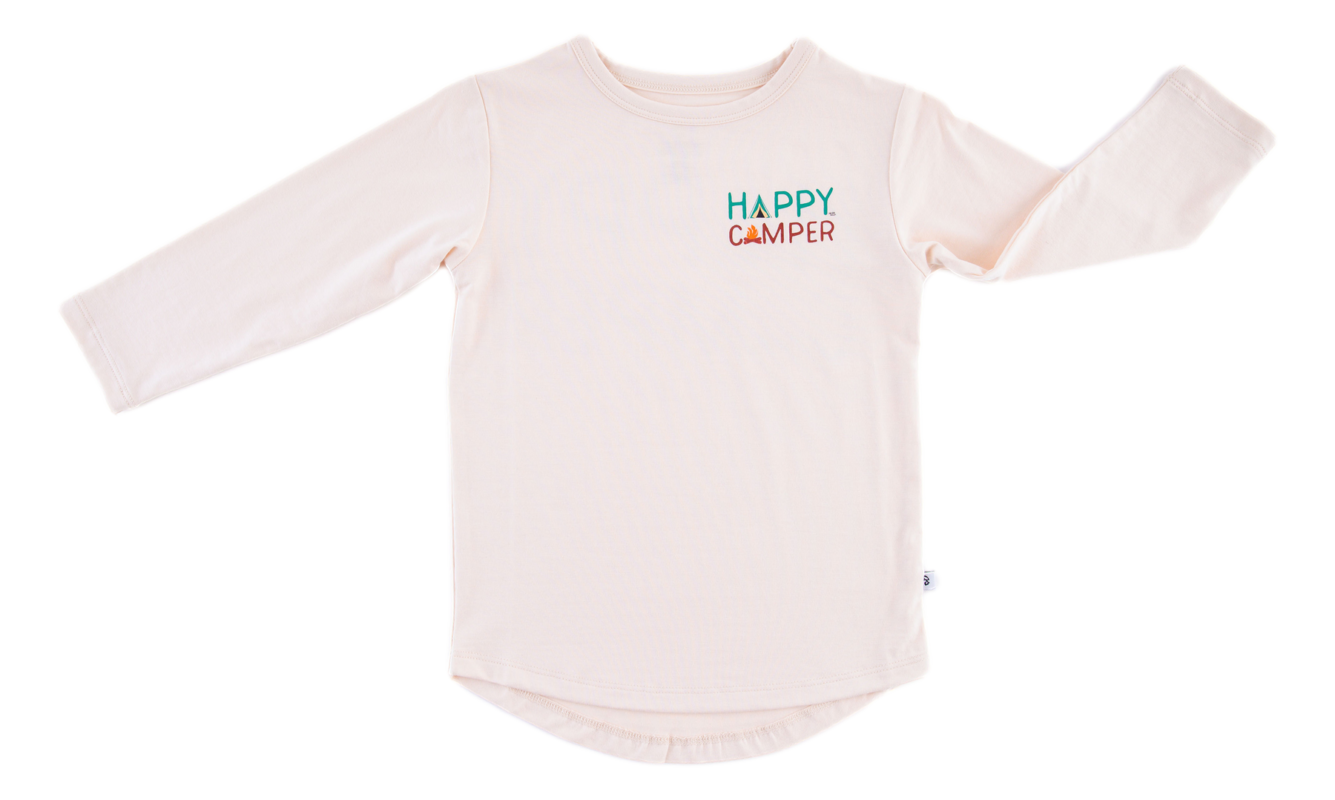 Birdie Bean Happy Camper Graphic Tee FINAL SALE Blossom