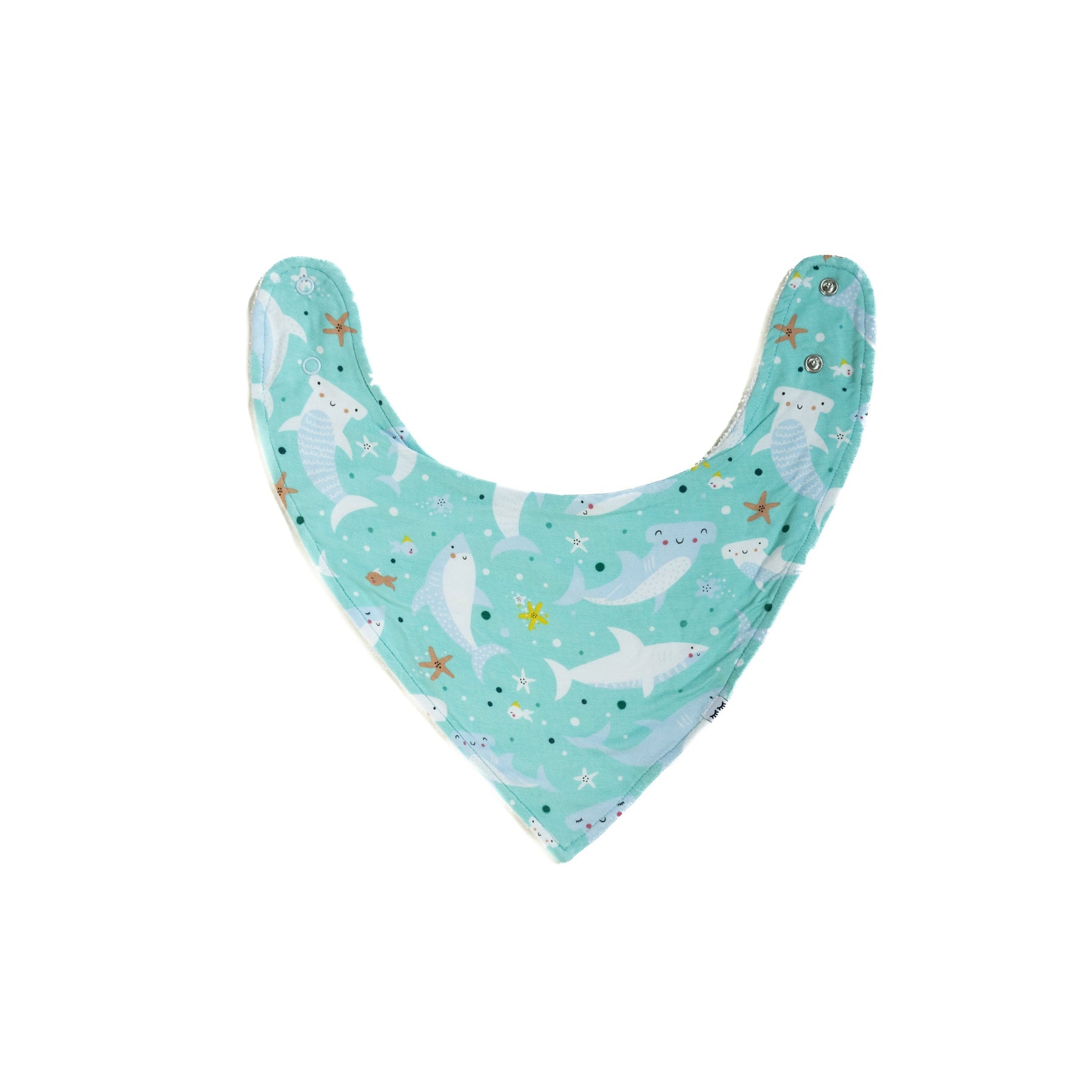 Little Sleepies Shark Soiree Bamboo Viscose Bandana Bib
