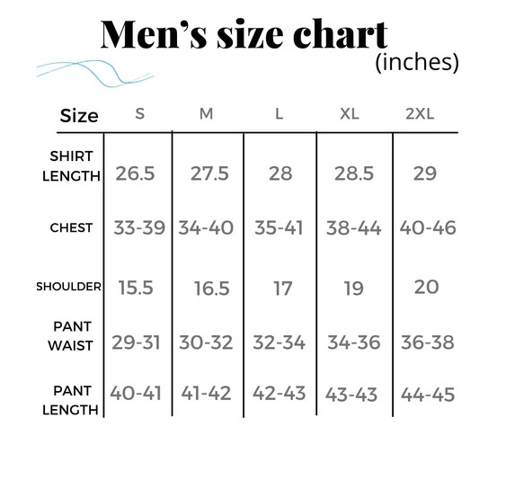 Birdie Bean Size Chart for Men