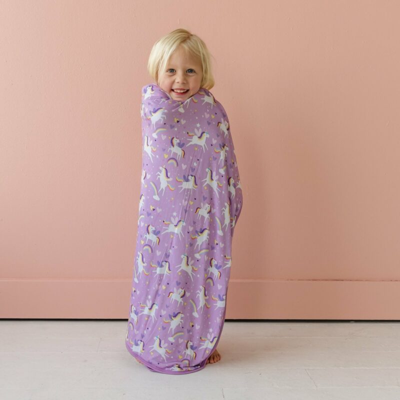 Little Sleepies Sienna's Unicorns Triple-Layer Bamboo Viscose Large Cloud Blanket