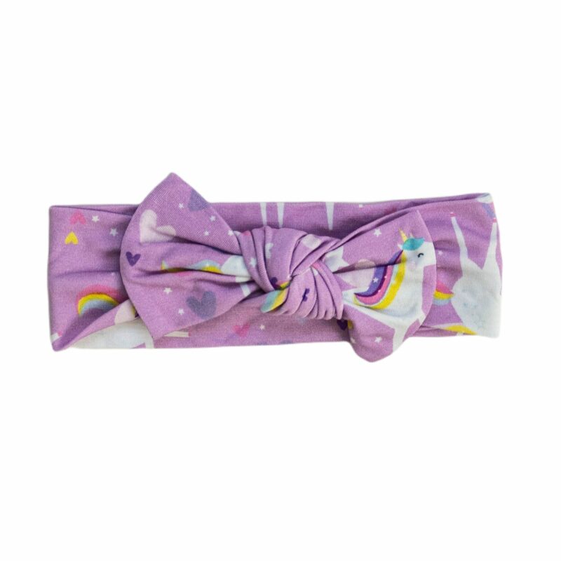 Little Sleepies Sienna's Unicorns Bamboo Viscose Bow Headbad