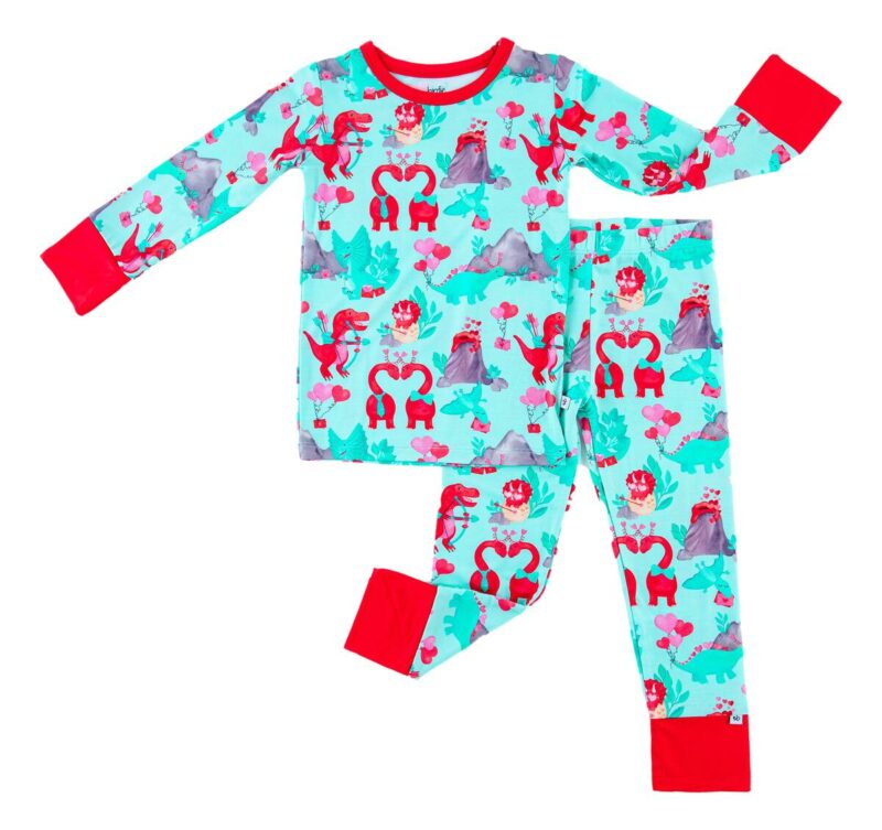 Birdie Bean Arlo Bamboo Viscose Two-Piece Pajamas Valentines