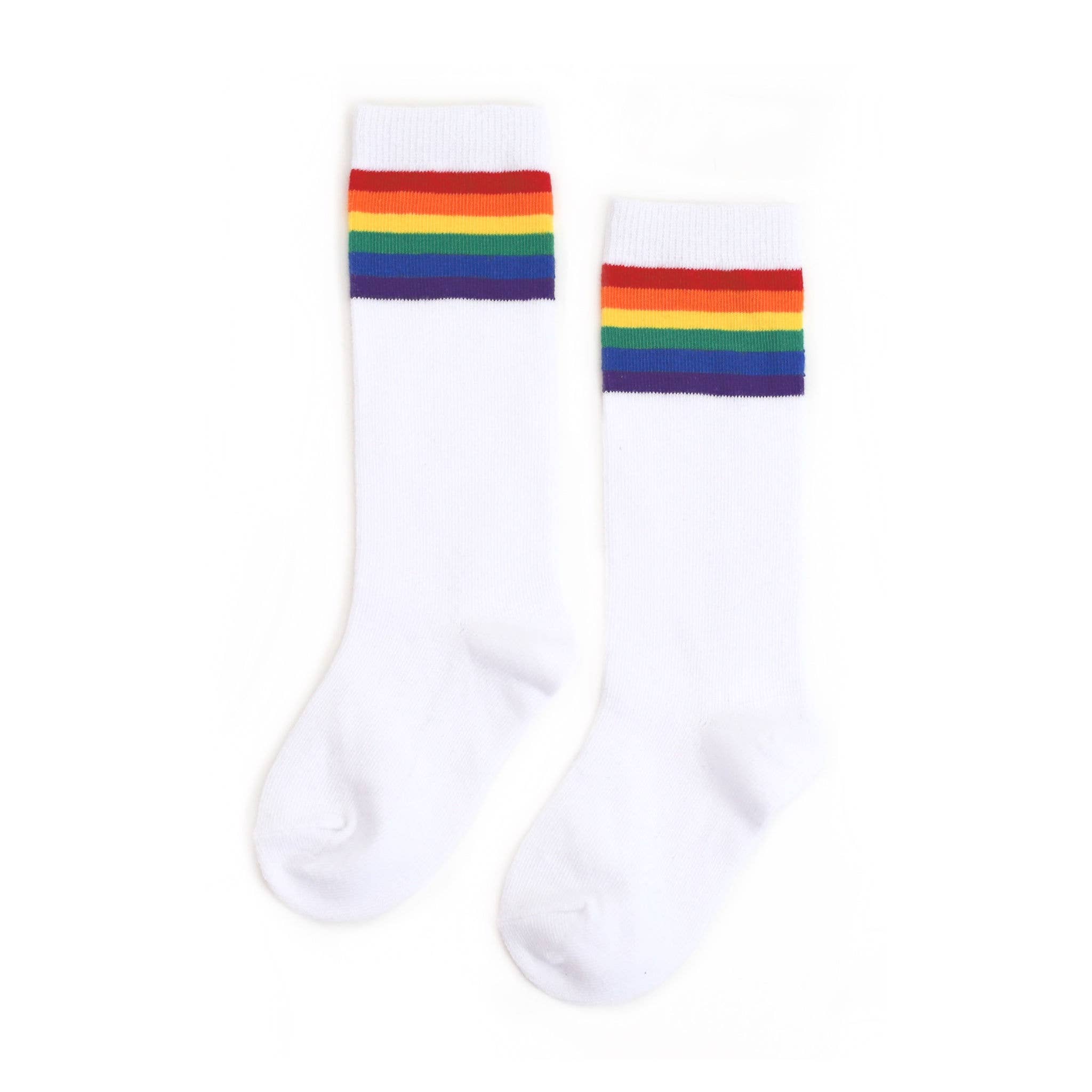 Little Stocking Co Rainbow Stripe Knee High Socks
