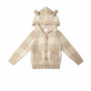 Check Bear Knit Cardigan in Arthur Jacquard available at Blossom