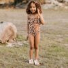 Rylee & Cru Ruffle One-Piece in Giraffe Spots