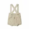 Jamie Kay Hudson Suspender Short in Sandy Brown Baby Clothes