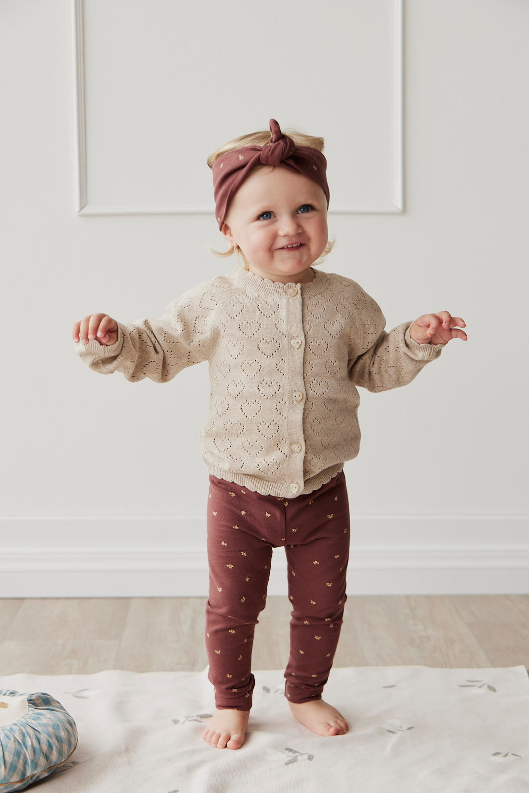 Jamie Kay Abigail Knitted Cardigan in Mouse Marle – Blossom