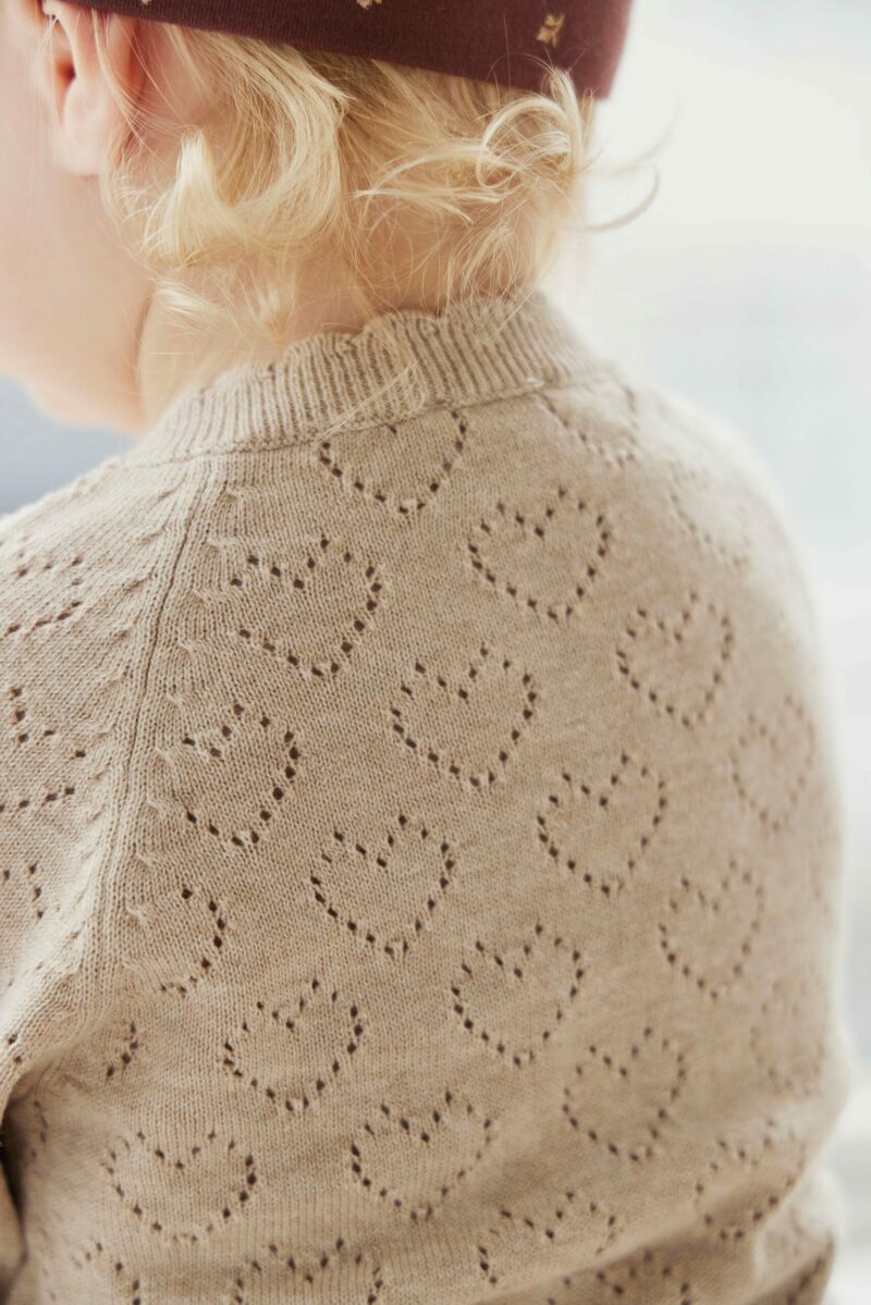 Abigail Knitted Cardigan in Mouse Marle from Jamie Kay