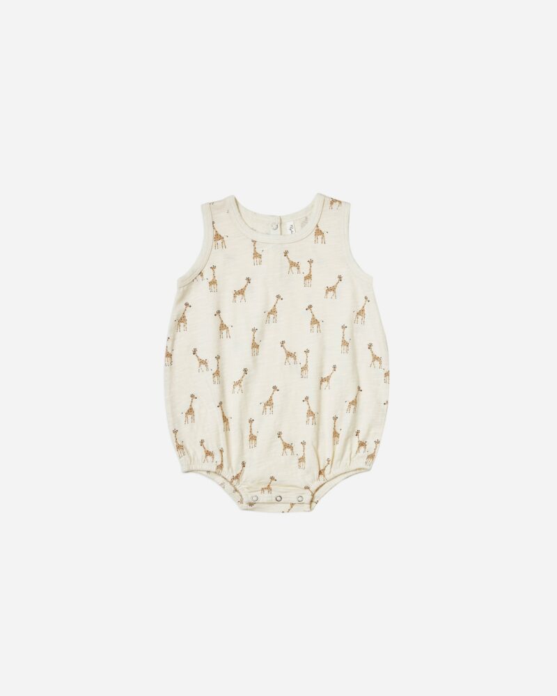 Rylee & Cru Bubble Onesie in Giraffes