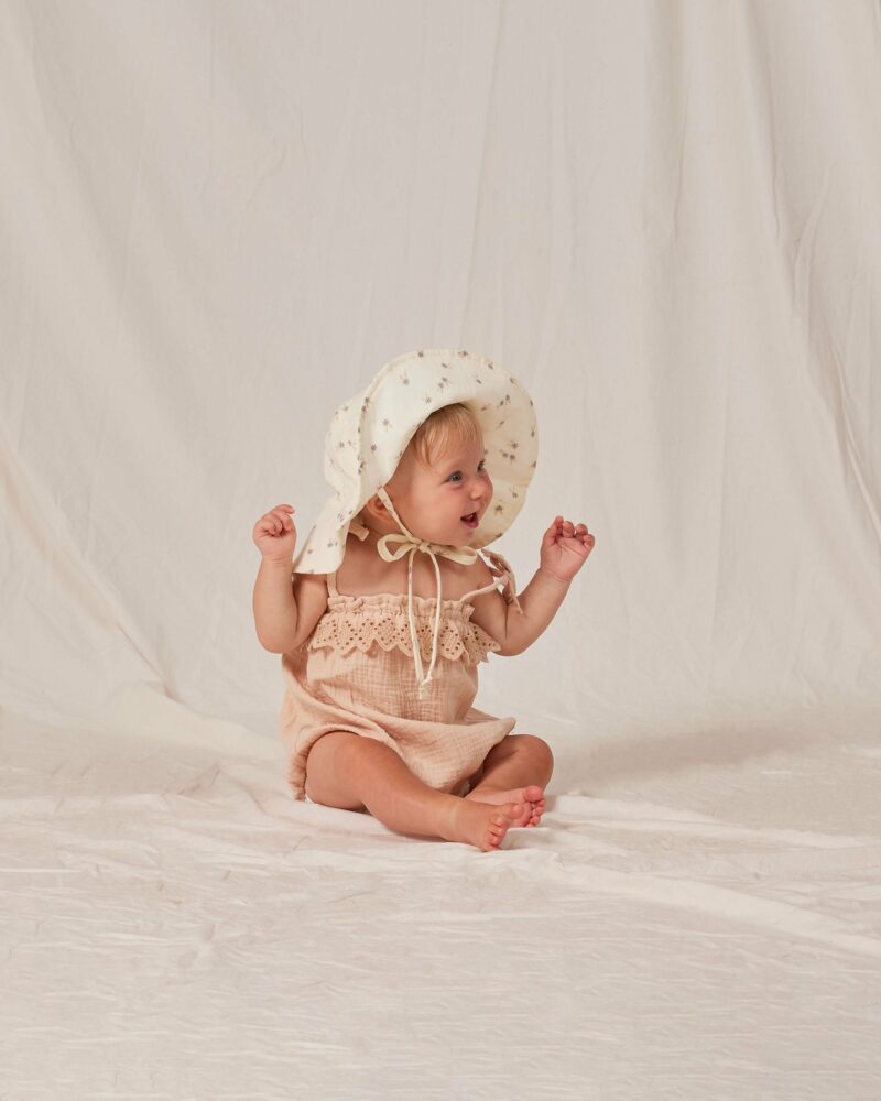 Ruffle Romper in Shell from Rylee & Cru