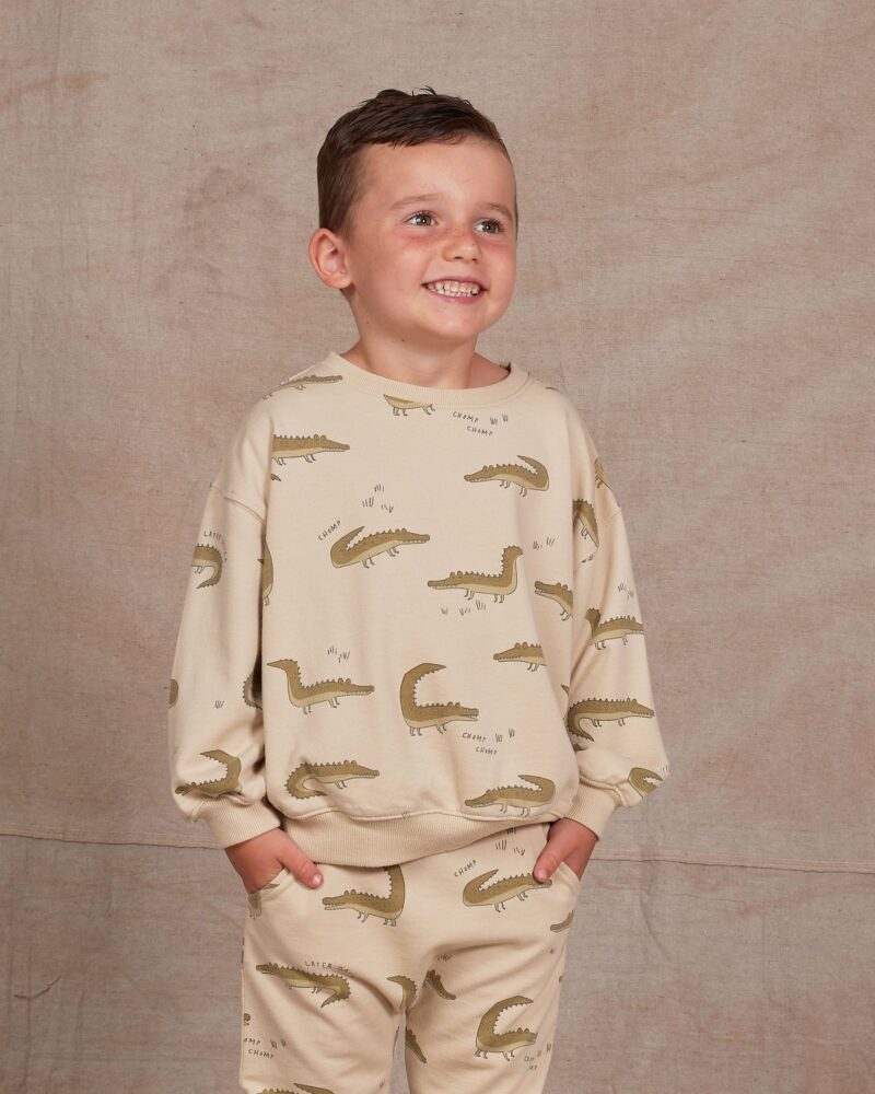 Crew Neck in Crocodiles from Rylee & Cru