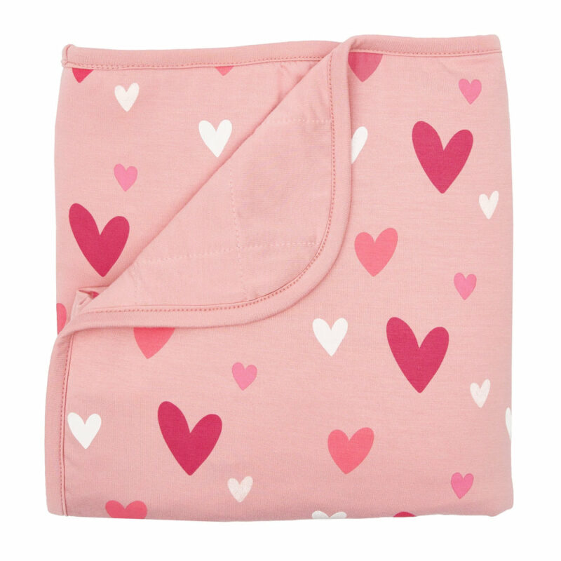 Kyte BABY Baby Blanket in Crepe Hearts Blossom