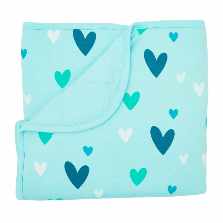 Kyte BABY Baby Blanket in Robin Hearts Blossom