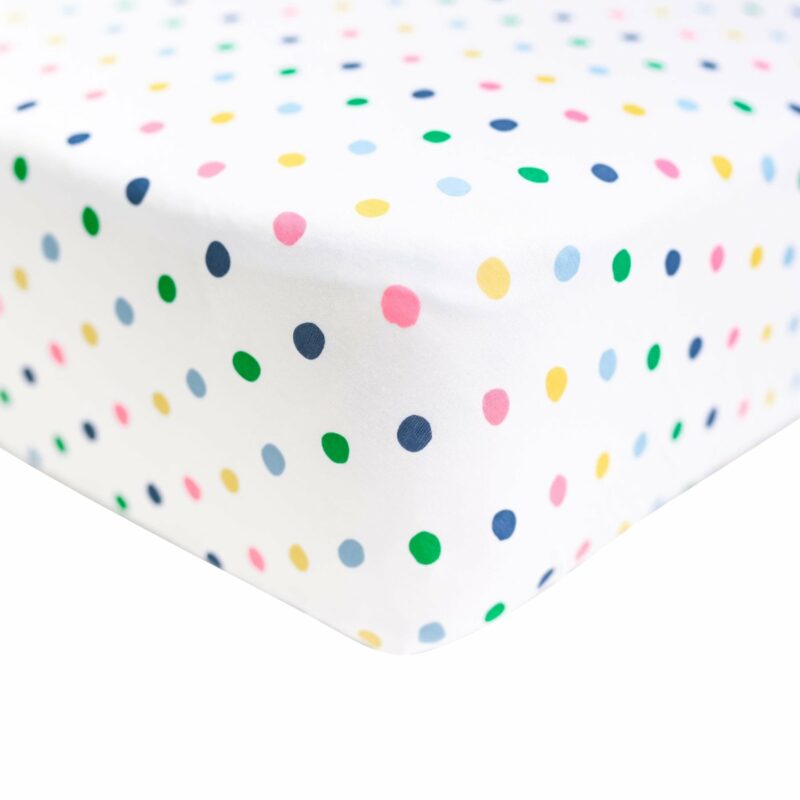Kyte BABY Twin Sheet in Spring Polka Dot