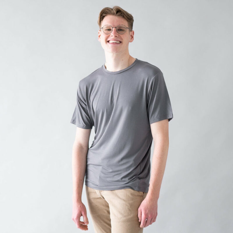 Kyte BABY Men's Crew Neck Tee in Charcoal