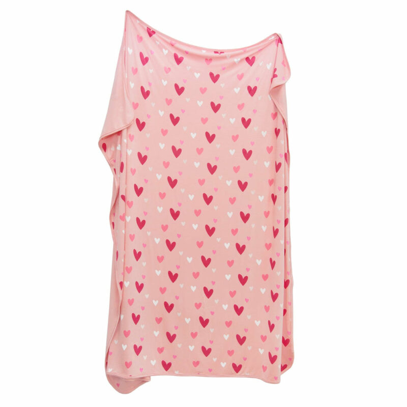 Kyte BABY Swaddle Blanket in Crepe Hearts Blossom