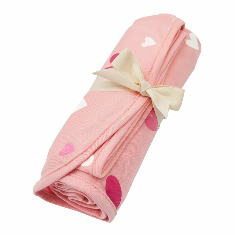 Kyte BABY Swaddle Blanket in Crepe Hearts Blossom