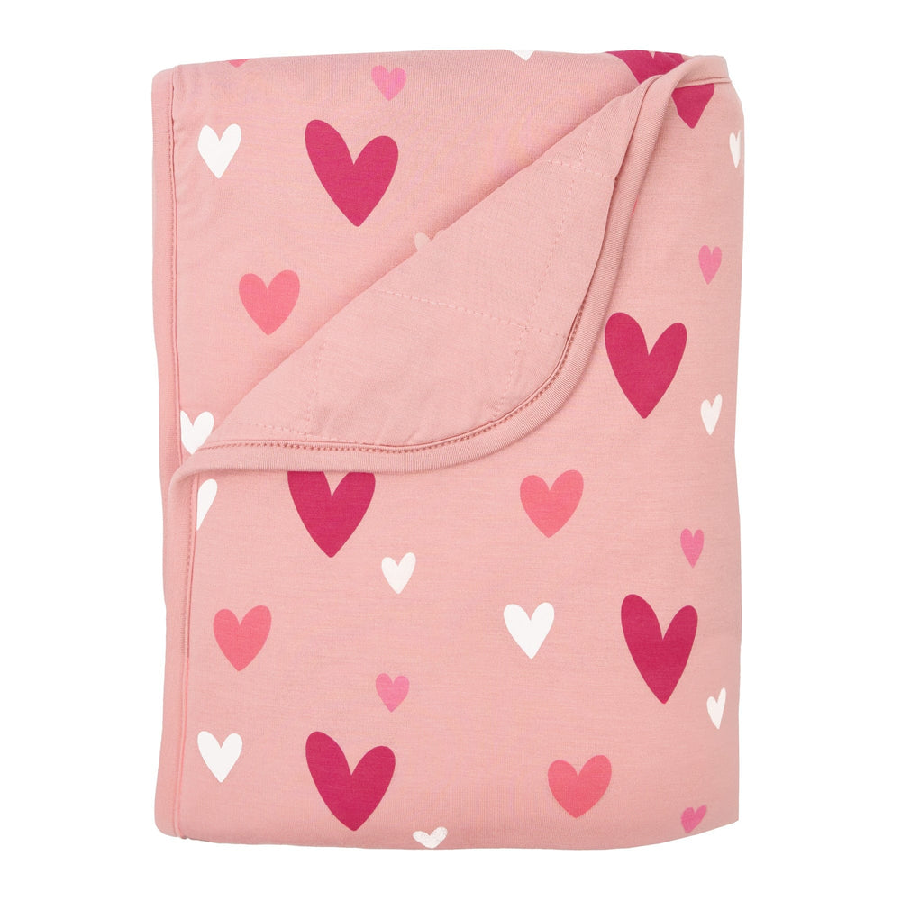 Kyte BABY Toddler Blanket in Crepe Hearts Blossom